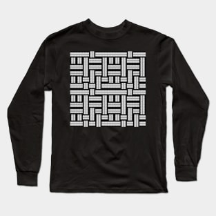 Monochrome maze pattern Long Sleeve T-Shirt